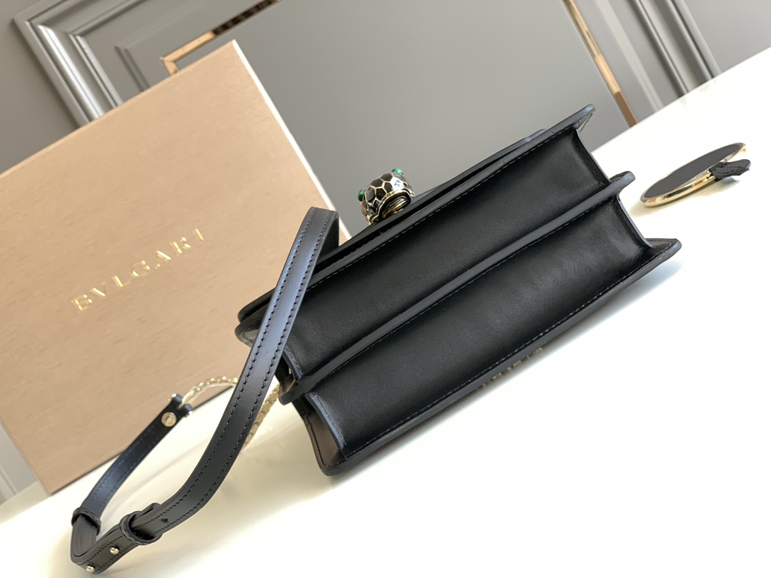 Bvlgari Serpenti Forever Crossbody Bag Black